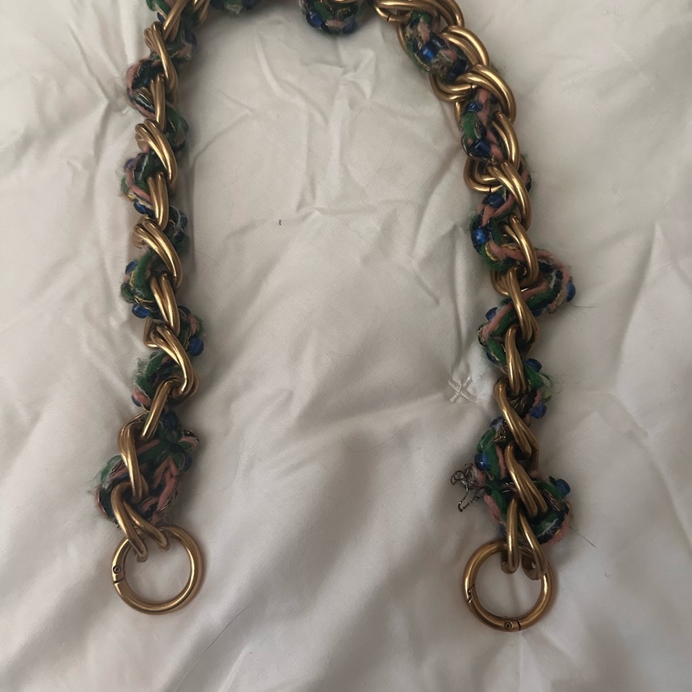Parker Thatch Gumball Yarn in Chain Shoulder Strap - Blue & Green